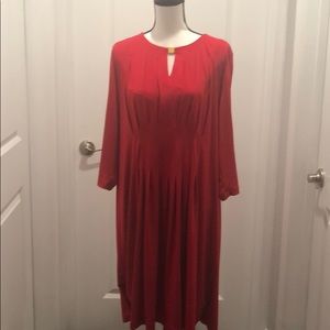 Plus size tahari red dress